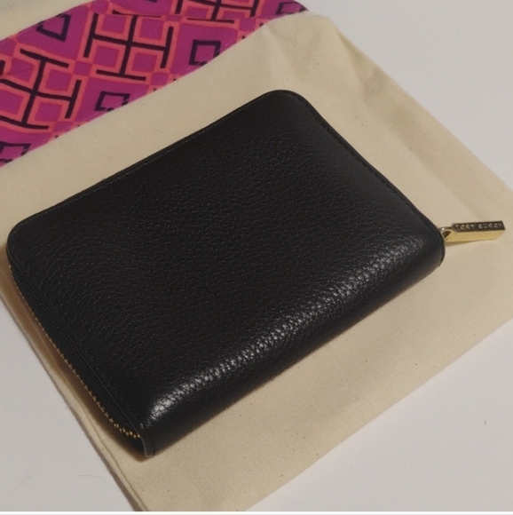 Tory Burch Pebbled Card Holder & Coin Pouch with Gold Emblem & Dustbag (EUC) - Picture 4 of 10